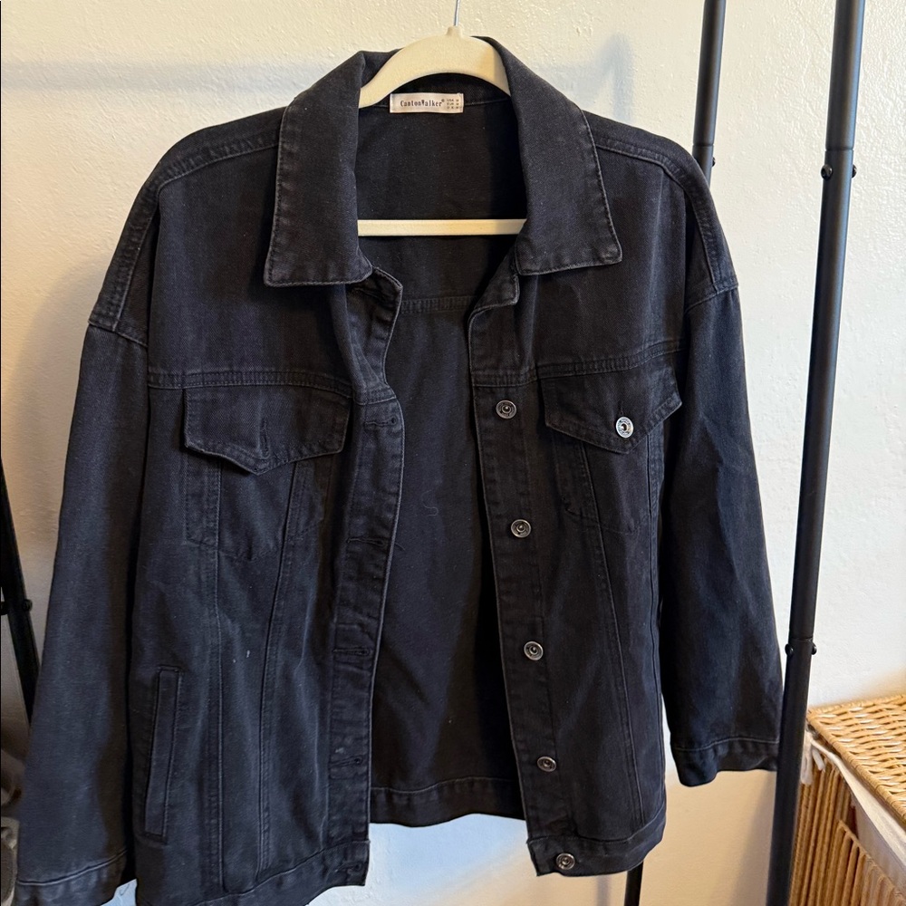 Black denim jacket